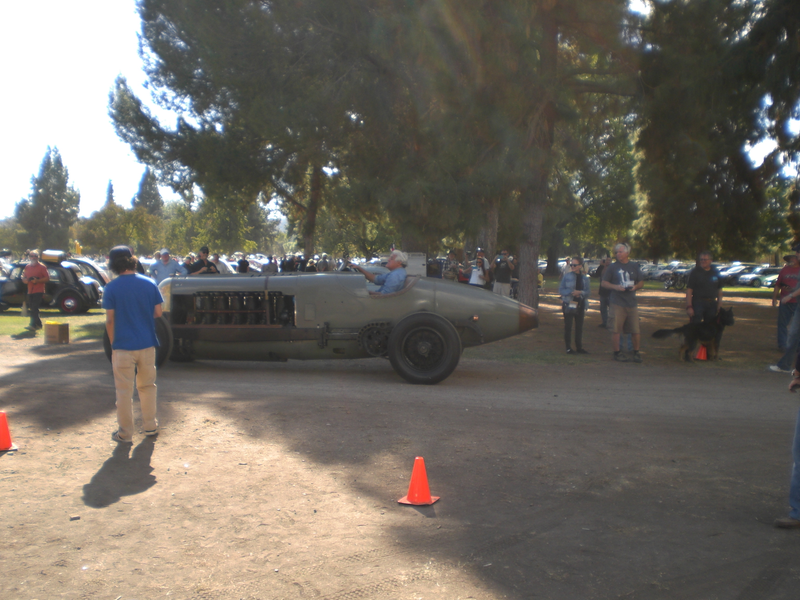 Jay Leno stopped by in his humungous pre-war FIAT that he brings every year.